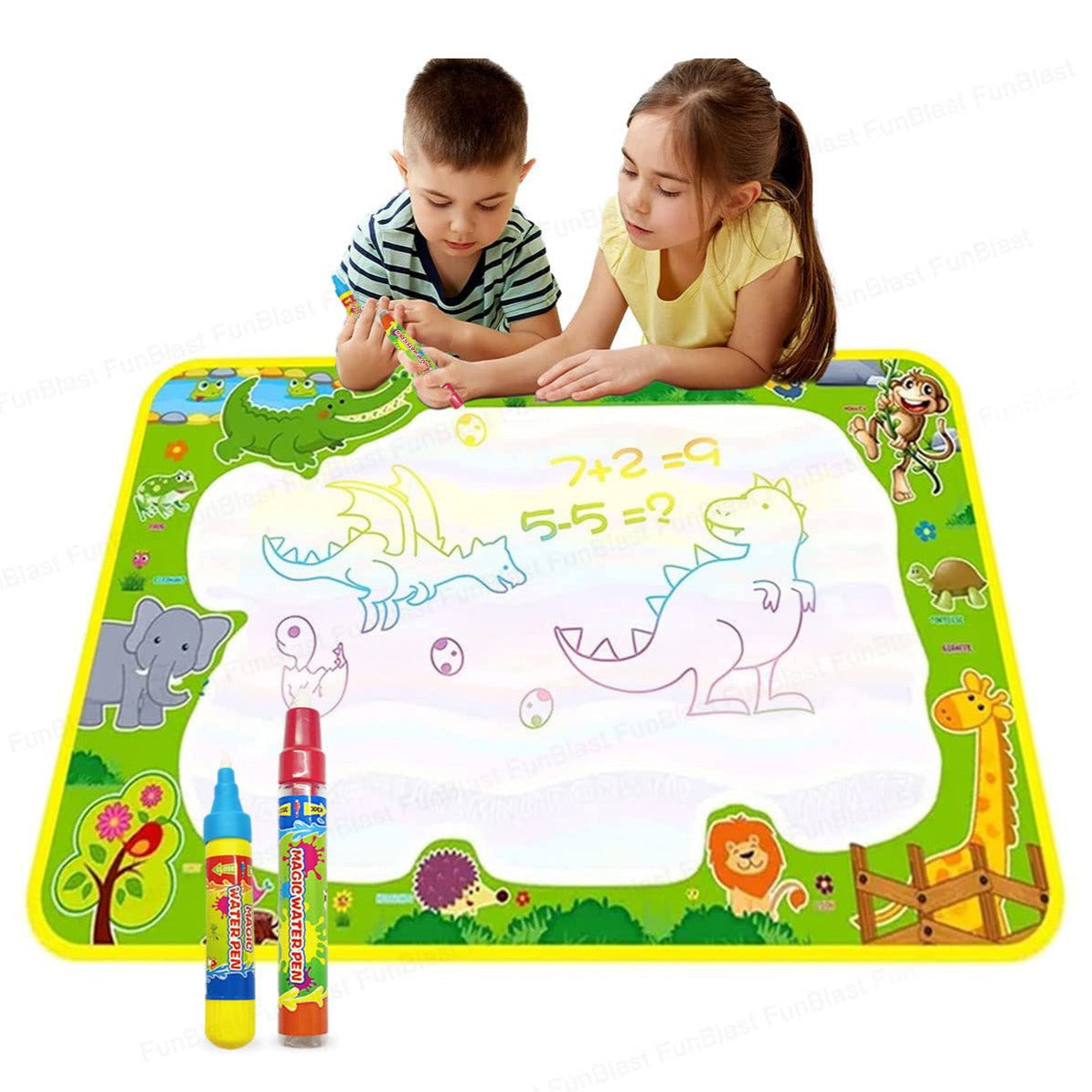Water Doodle Mat with Rainbow Color Swatches