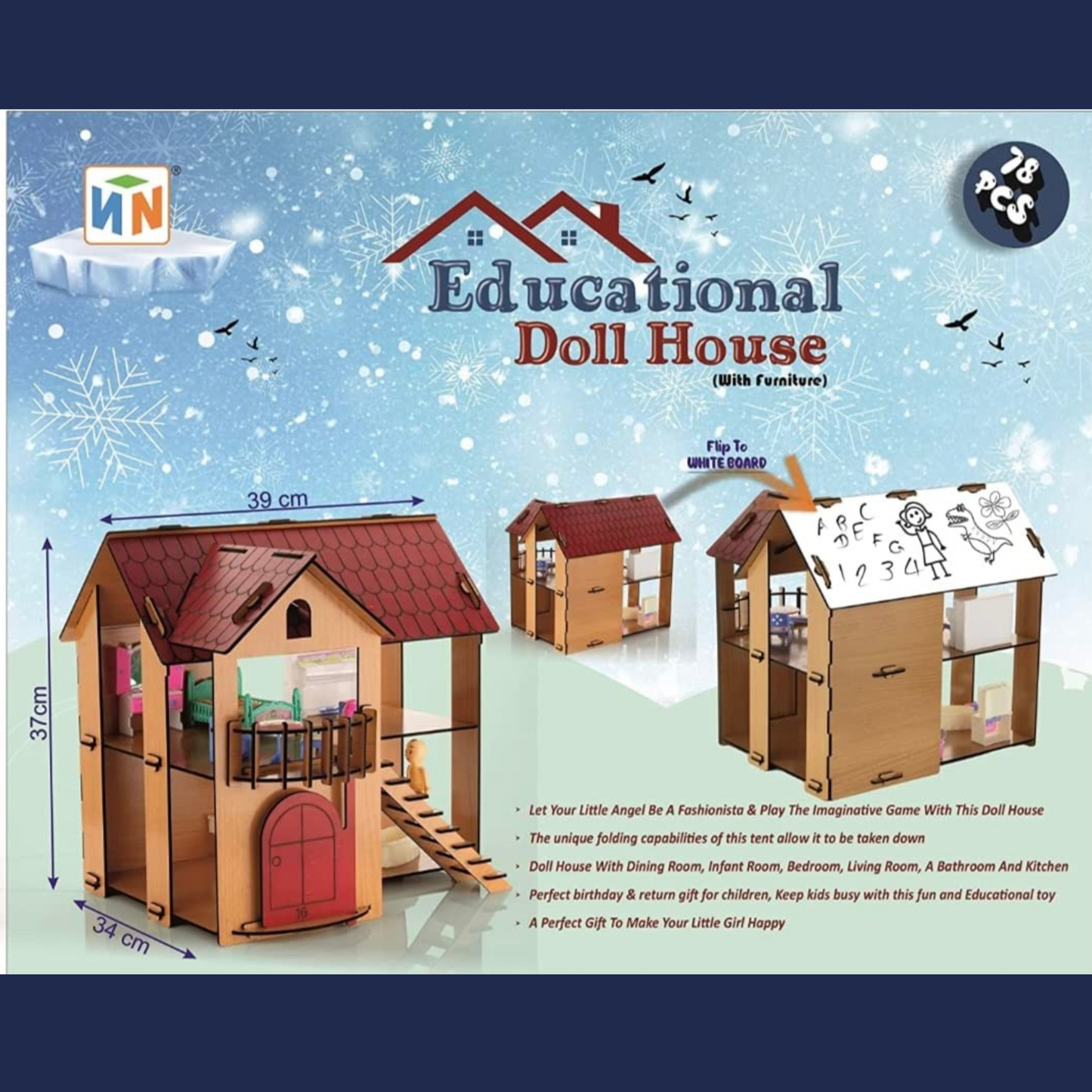 Educational Doll House Kit (78 Pcs)