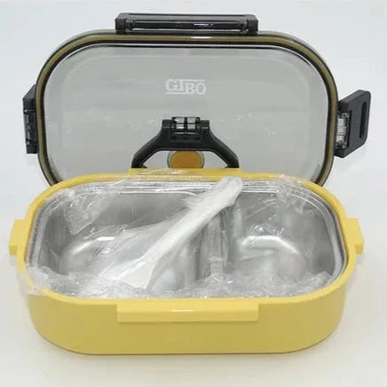 2 Compartment Insulated Tiffin Lunch Box Stainless Steel