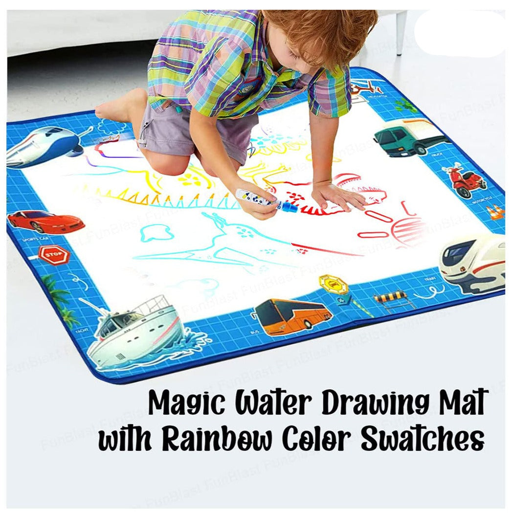 Water Doodle Mat with Rainbow Color Swatches