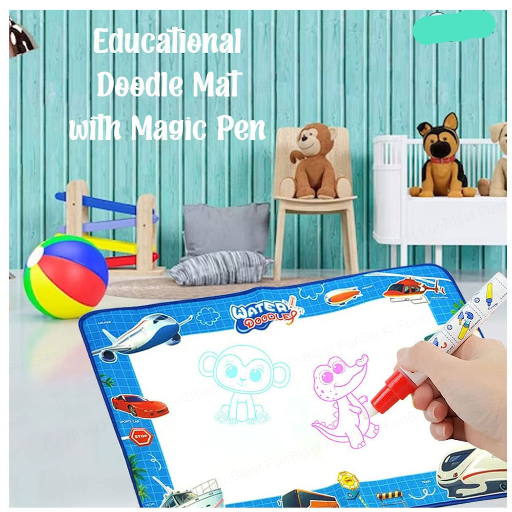 Water Doodle Mat with Rainbow Color Swatches