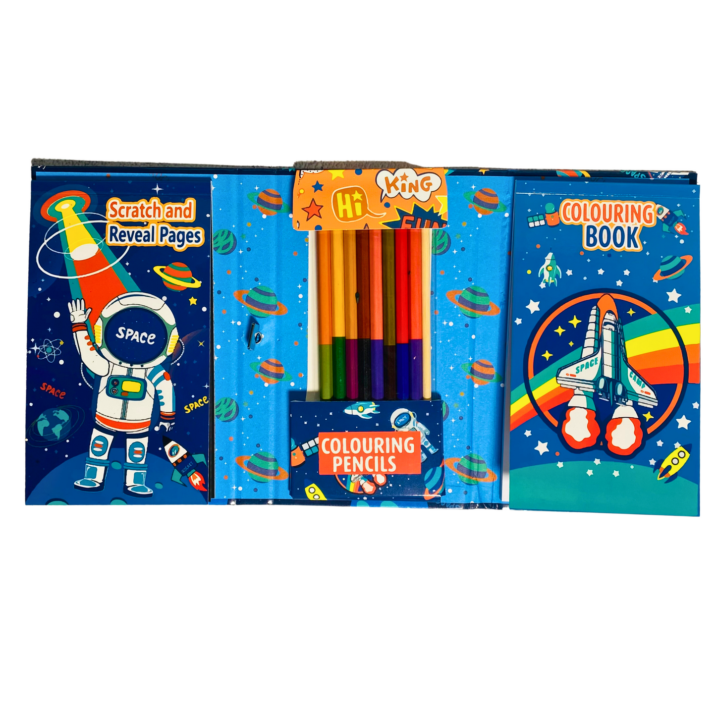 3 Fold Scratch & Coloring Art Book Set