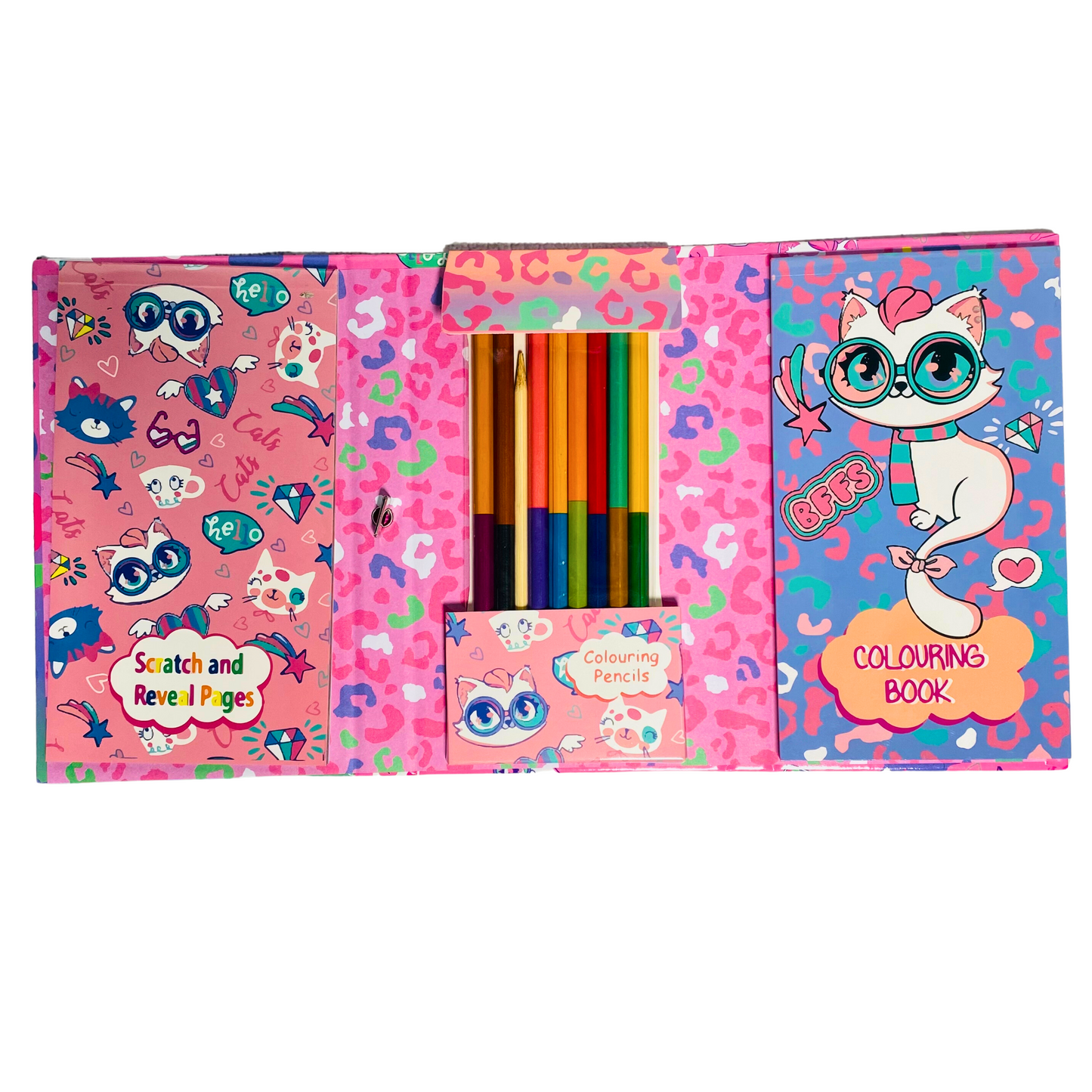 3 Fold Scratch & Coloring Art Book Set