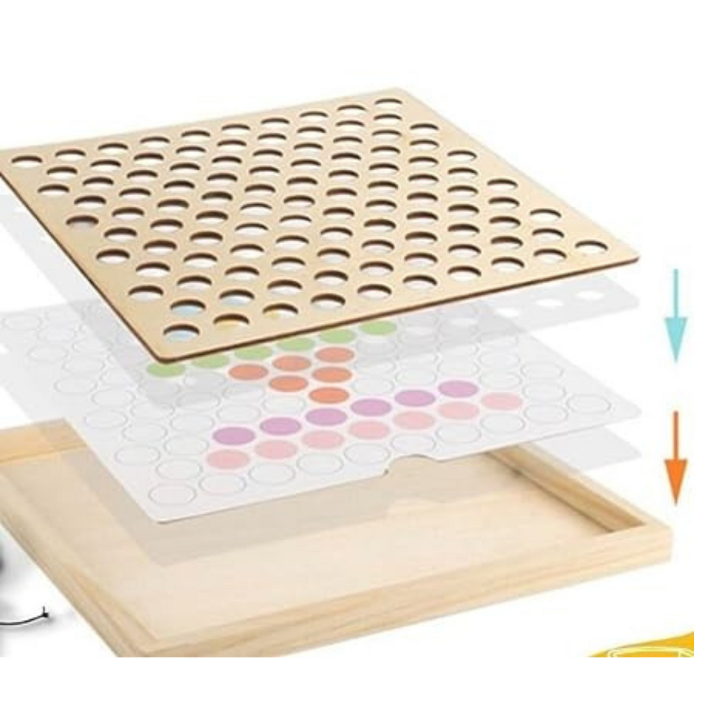 Wooden Beaded Memory Game 2 in 1