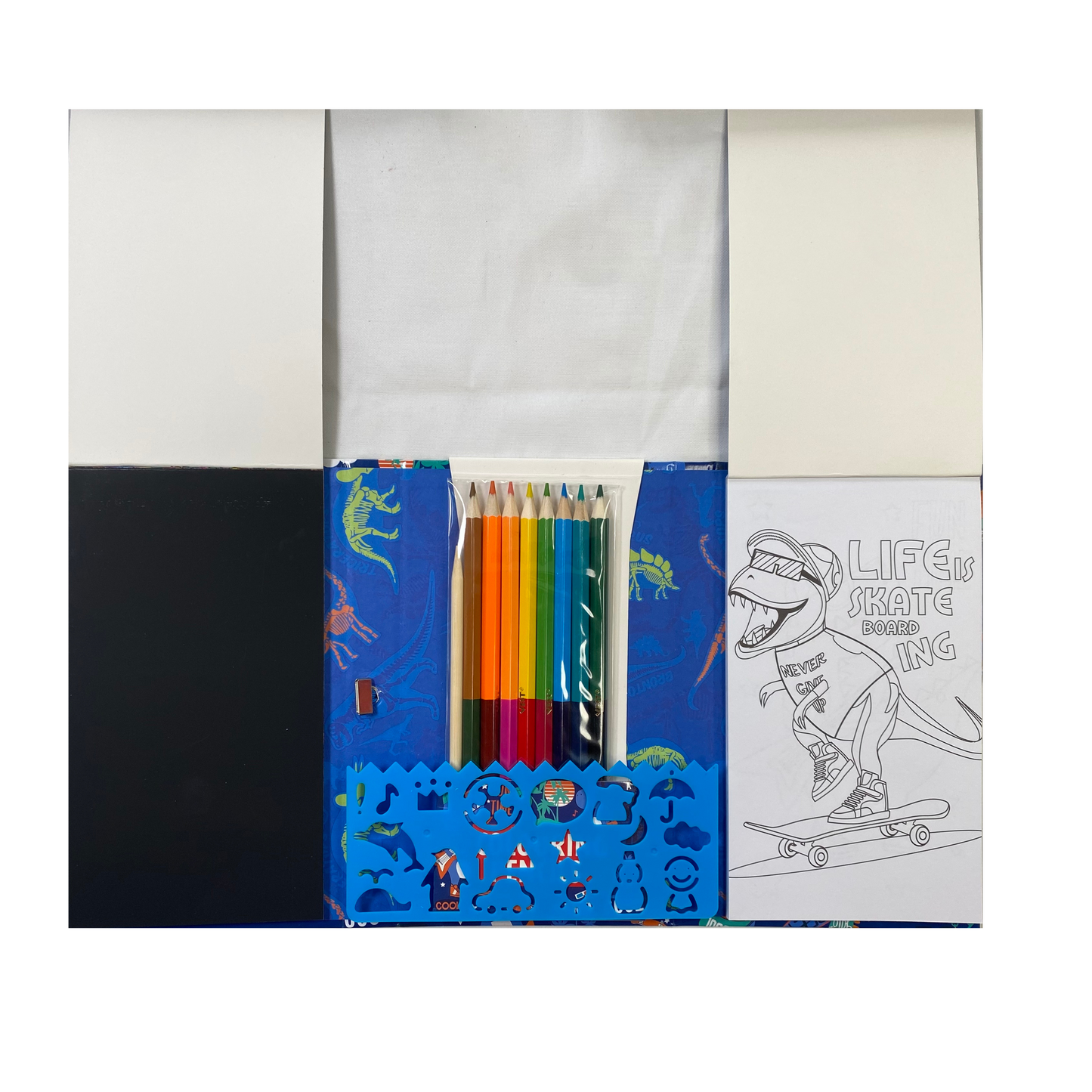 3 Fold Scratch & Coloring Art Book Set