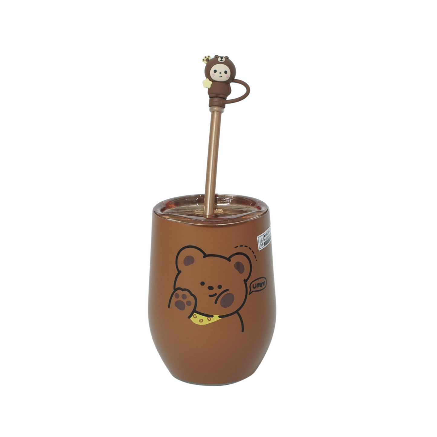 Stylish Insulated Milk Drinking Mug with Straw for Kids - 280 ML