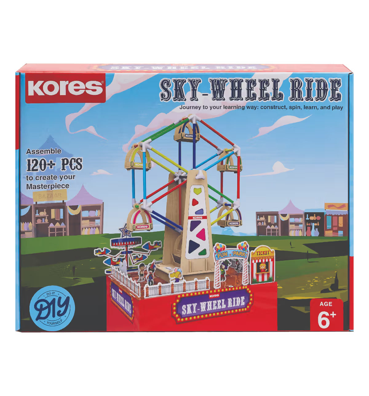 🎡 Sky-Wheel Ride – Build & Play Engineering Fun! DIY Construction Kit for Kids 6+