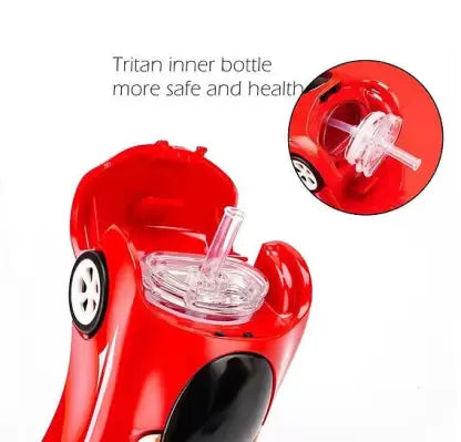 Children's Straw Sports Car Sipper Water Bottle
