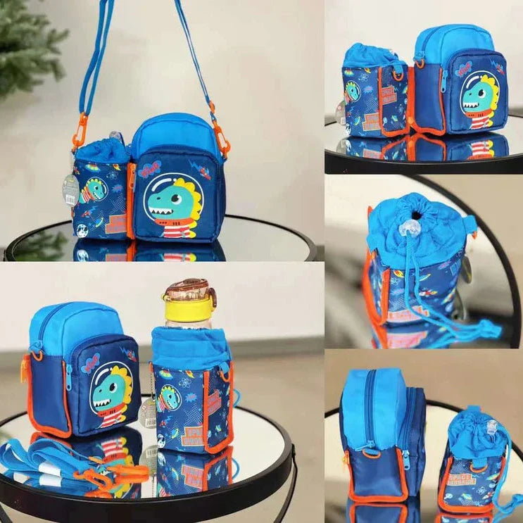2 in 1 Sling Lunch Bags with Detachable Bottle Space