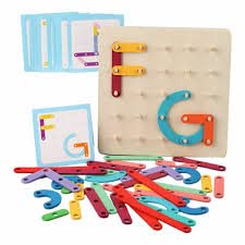 🔨 Montessori Nail Board Toy – 🧩 Wooden Puzzle with 🪵 Cork Board & Hammer
