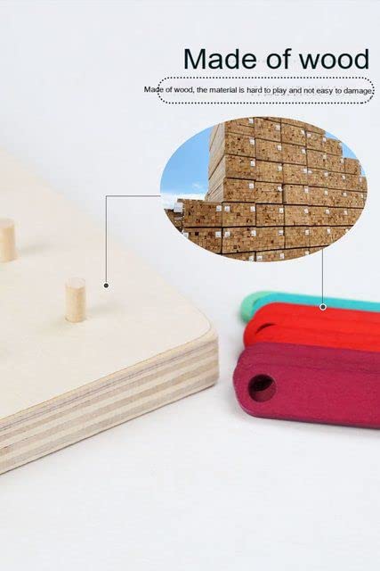 🔨 Montessori Nail Board Toy – 🧩 Wooden Puzzle with 🪵 Cork Board & Hammer