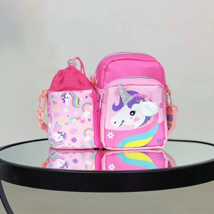 2 in 1 Sling Lunch Bags with Detachable Bottle Space