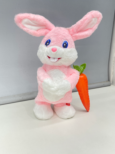 Intelligent Talking Rabbit Toy for Kids | Repeats, Walks, and Makes You Laugh! | Soft Bunny with Carrot | AAA Battery Powered