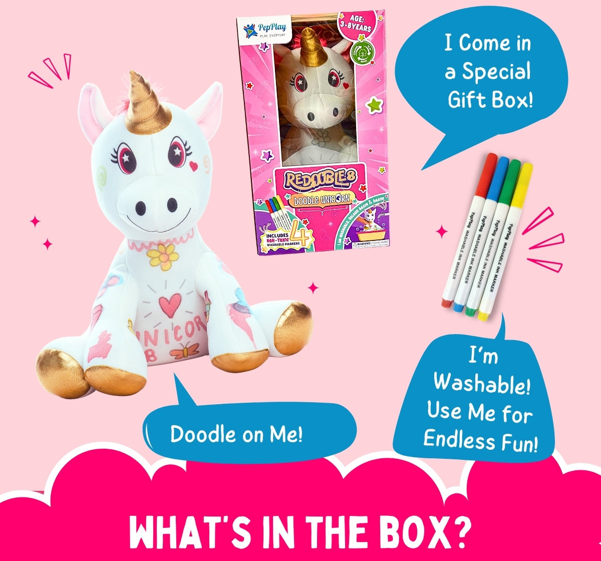 PEPPLAY REDOOBLES DOODLE UNICORN