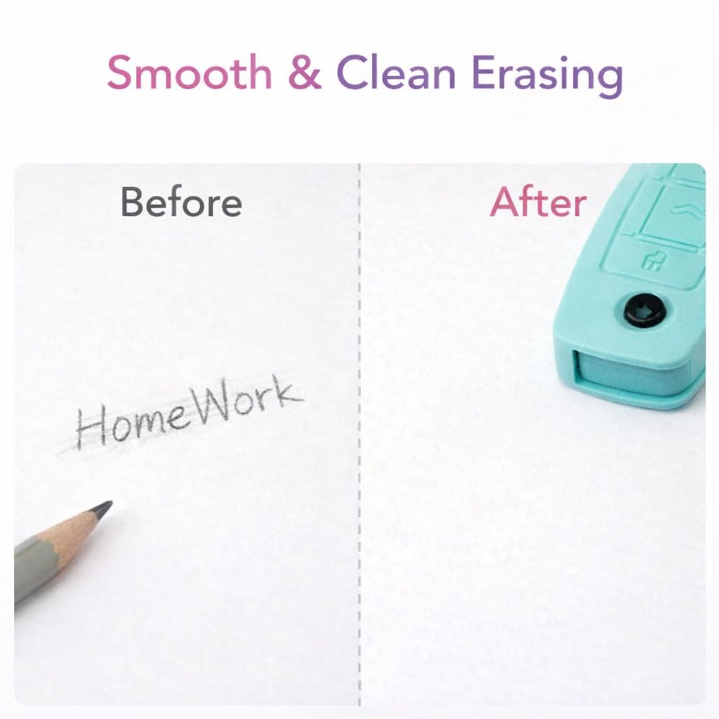 Car Key-Shaped Eraser Pack Of 3