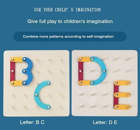 🔨 Montessori Nail Board Toy – 🧩 Wooden Puzzle with 🪵 Cork Board & Hammer