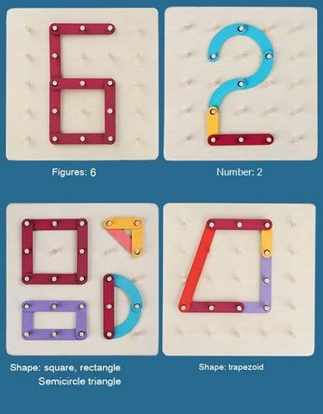 🔨 Montessori Nail Board Toy – 🧩 Wooden Puzzle with 🪵 Cork Board & Hammer