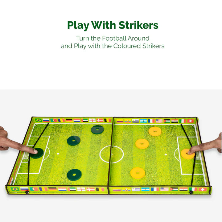 Sling Football 4-in-1 Board Game for Kids – Includes Ludo, Snake & Ladders, Striker Soccer Game & Classic Board Fun