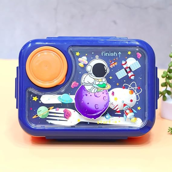 Stainless Steel Dual Compartment Lunch Box – Leak-Proof Tiffin for School, Office & Travel |