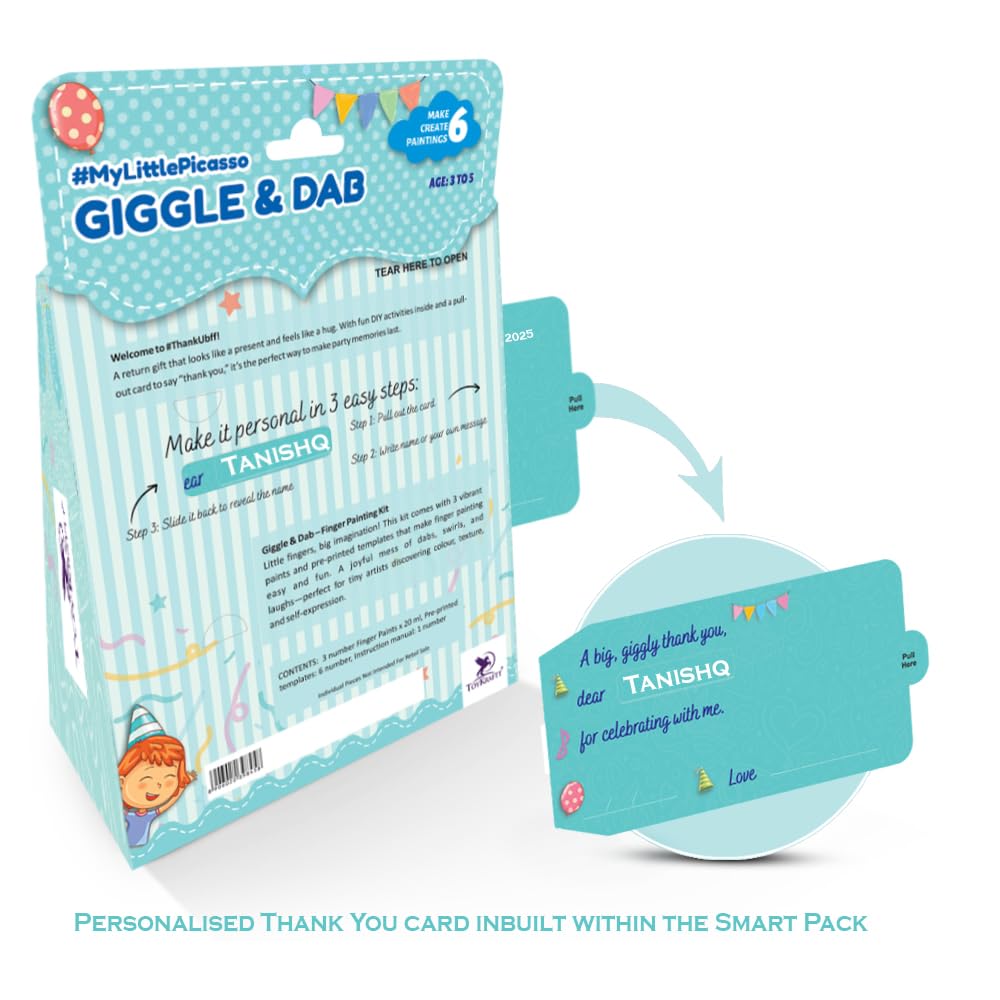 Finger Painting DIY Kit – Art & Craft Gift for Kids