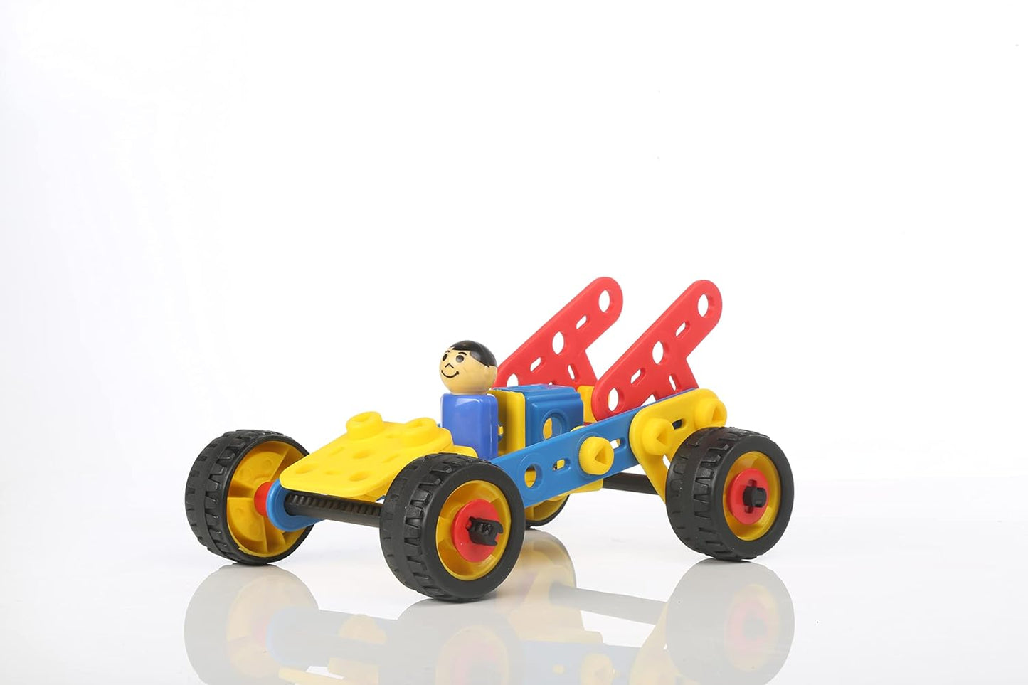 Plastic Engineering Kit for Kids – 110-Piece STEM Building Toy to Create 14 Cars & Planes Models (Ages 3+)