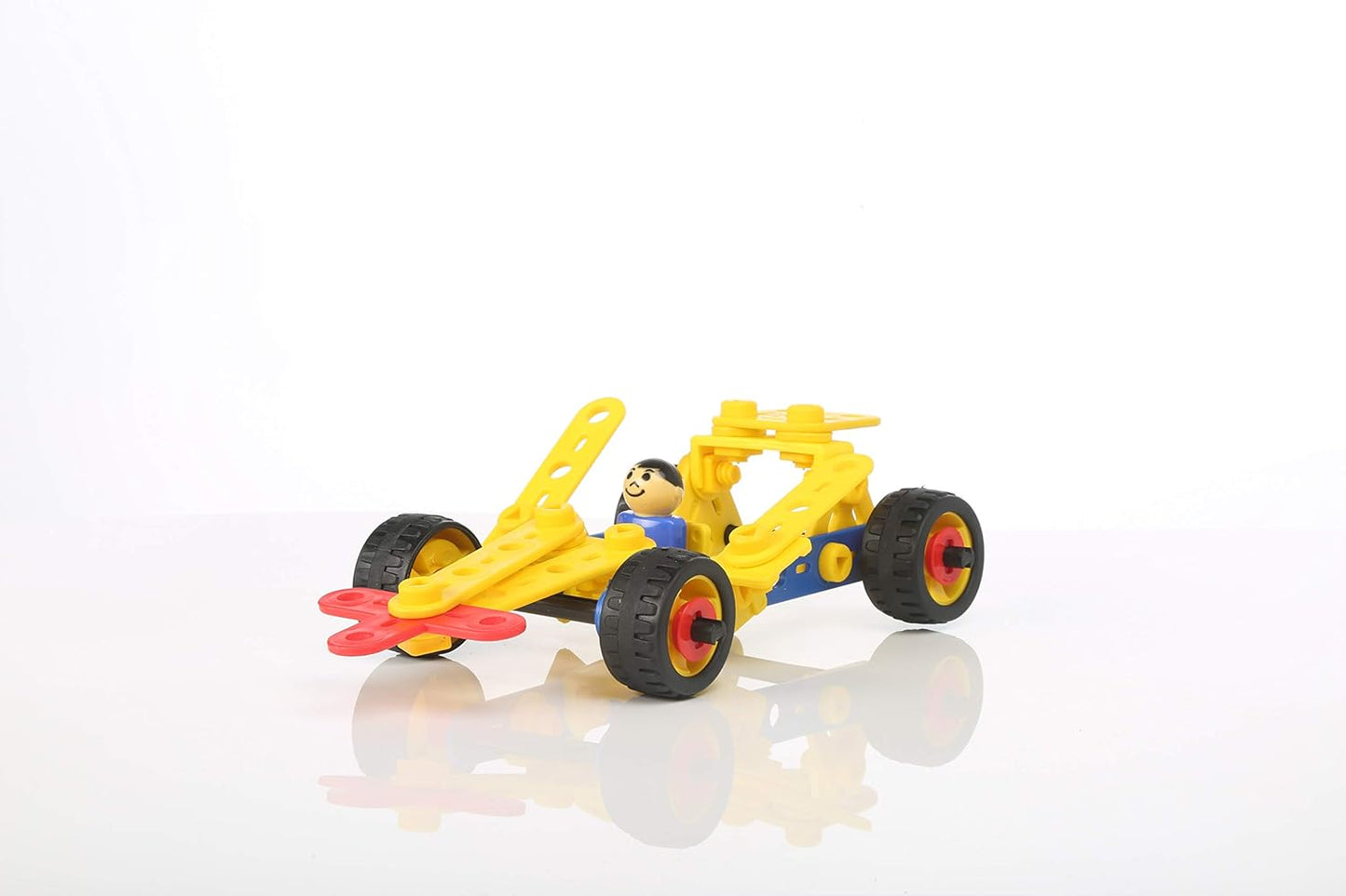 Plastic Engineering Kit for Kids – 110-Piece STEM Building Toy to Create 14 Cars & Planes Models (Ages 3+)