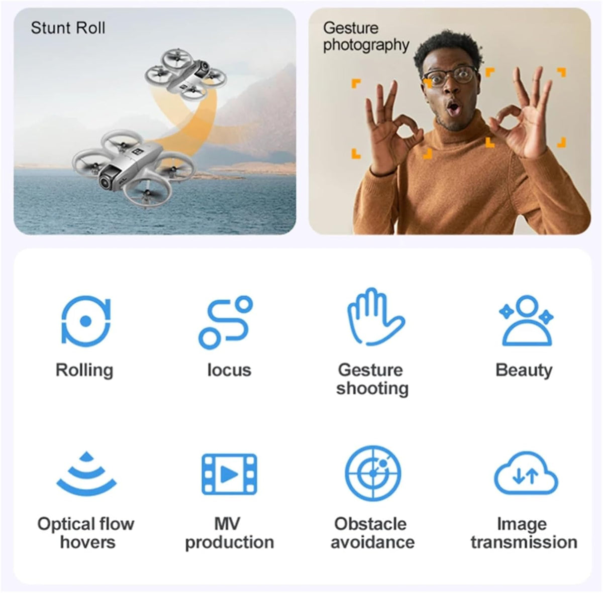 GT3 Mini Camera Drone with Dual Cameras & Obstacle Avoidance | Ages 8+