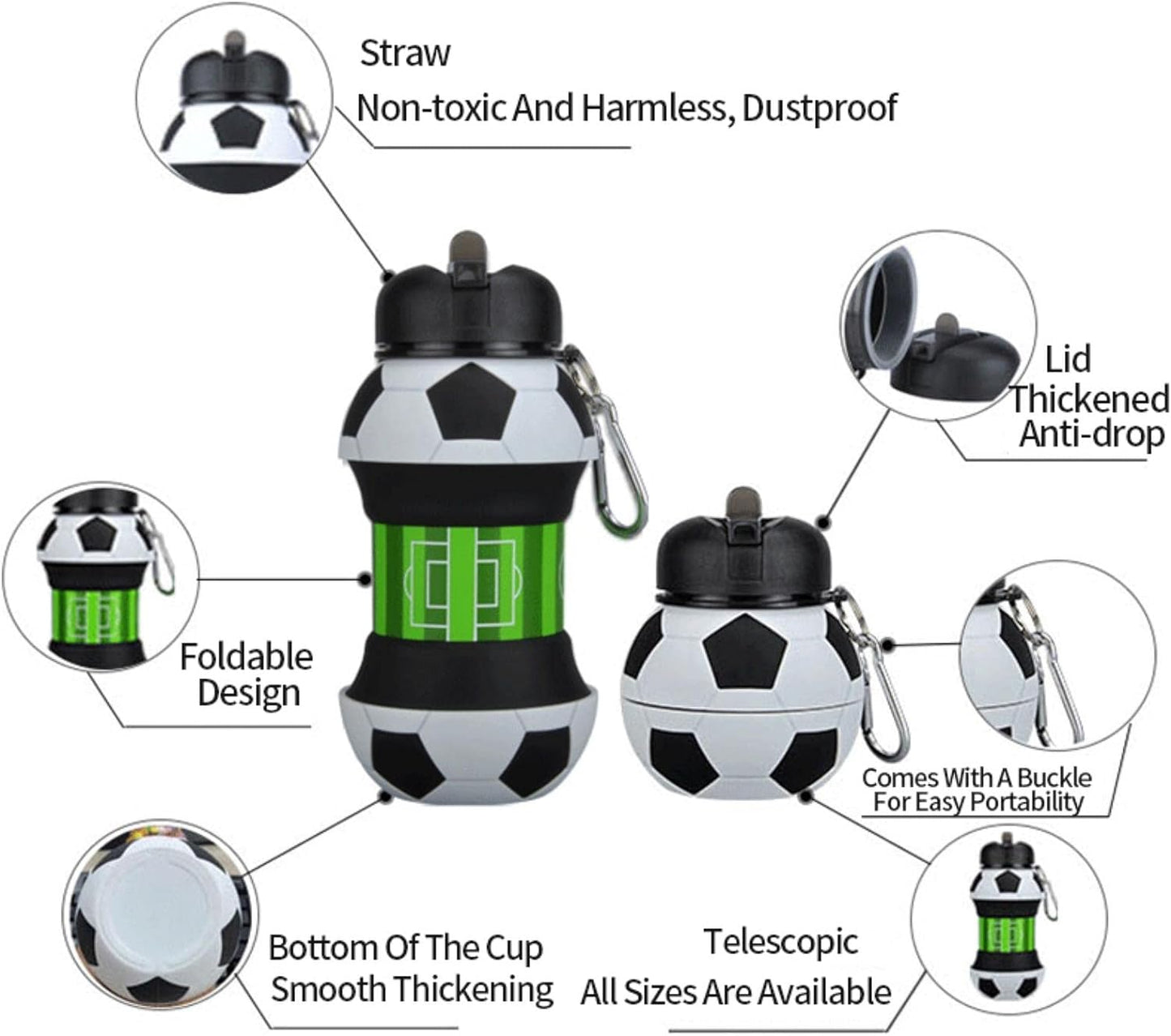Expandable Silicone Bottle for Kids - 550ml