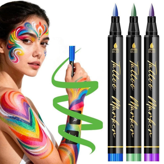 Temporary Tattoo Marker Pens for Skin 12 Colors Body Art Tattoo Markers Set