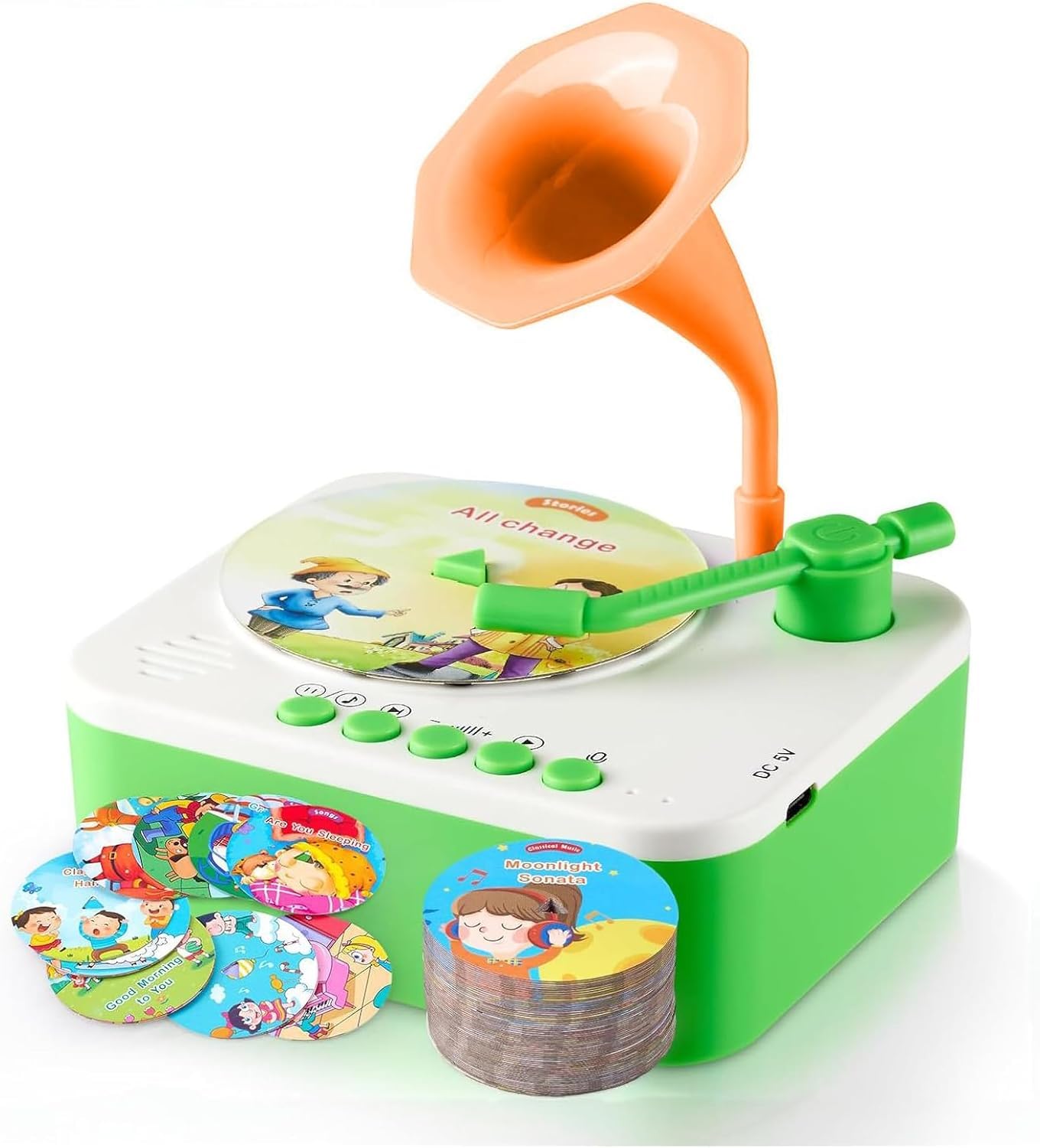 πΆπ Kids Phonograph β 96-Card Storytelling Music Toy for Toddlers & Kids π