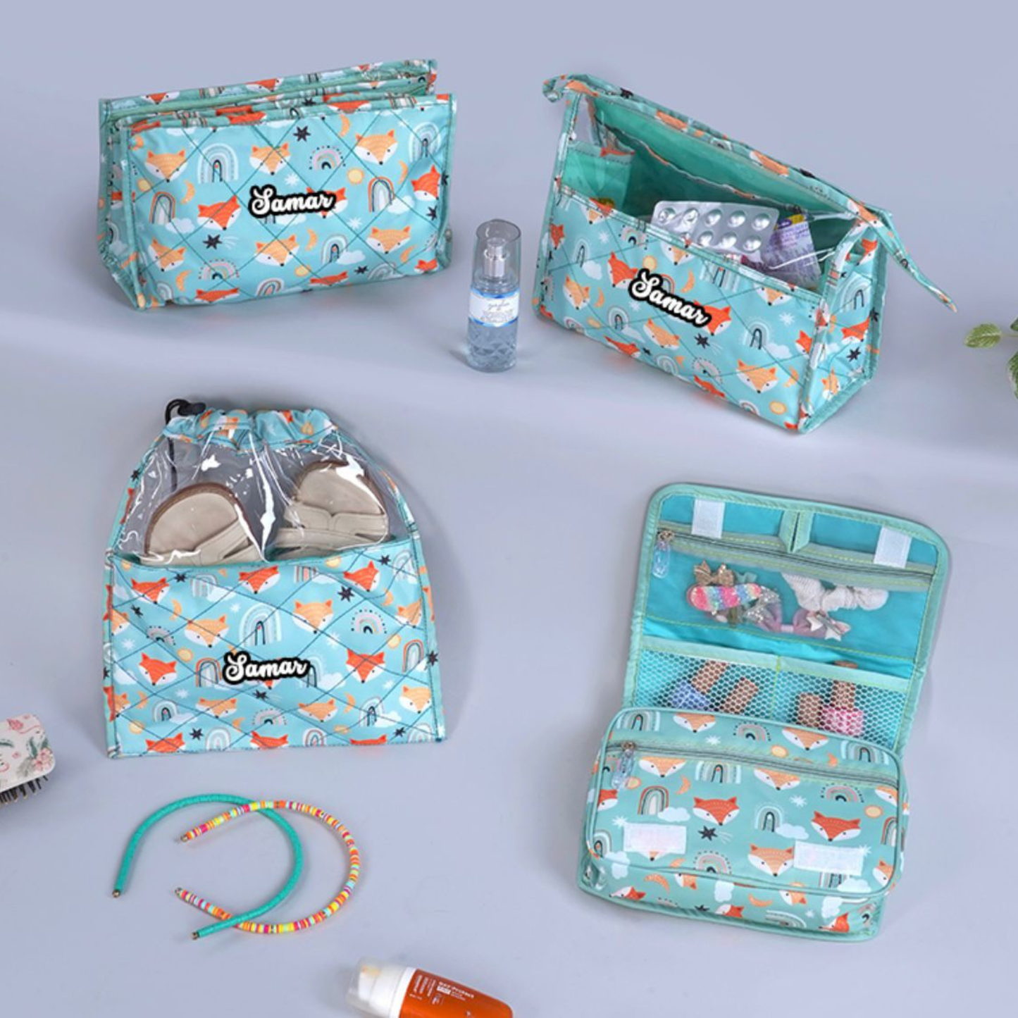 Multi Use Toiletry Pouch Set - 4 Piece Set