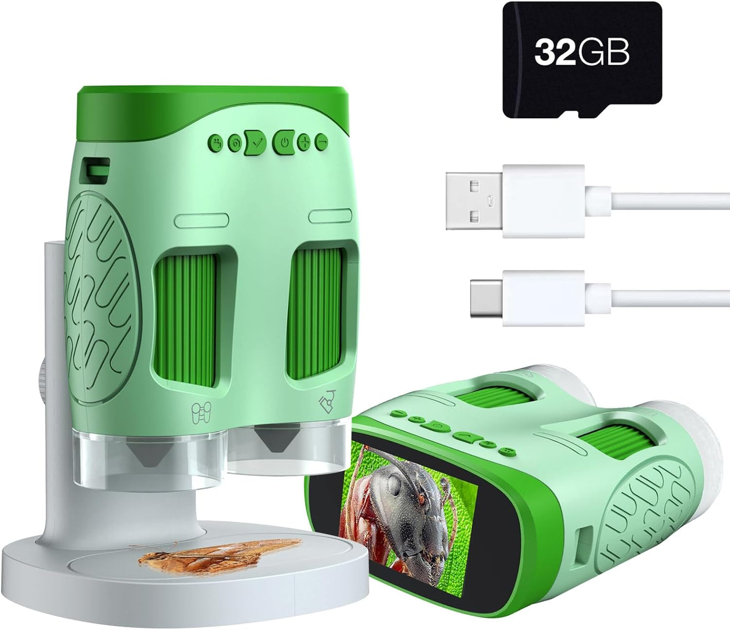 3-in-1 Kids Electronic Microscope & Telescope – 800x Zoom with Video & Photo Capture | STEM Science Toy