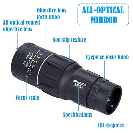 16x52 HD Monocular Telescope π β High-Power Zoom Scope | Waterproof, Compact & Portable