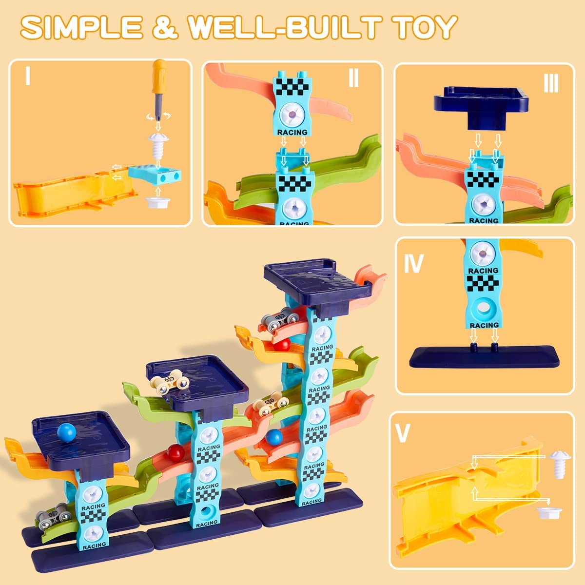 DIY Paradise Track Assembly Playset - 102 Pcs