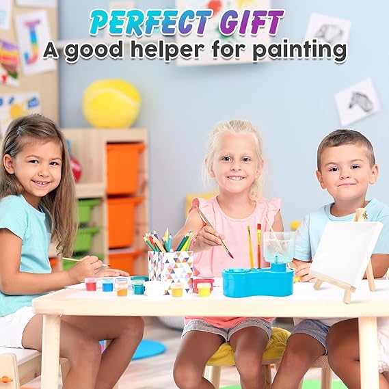5-in-1 Paint Brush Cleaner with Water Circulation, Drain & Holder – For Acrylic, Watercolor & More