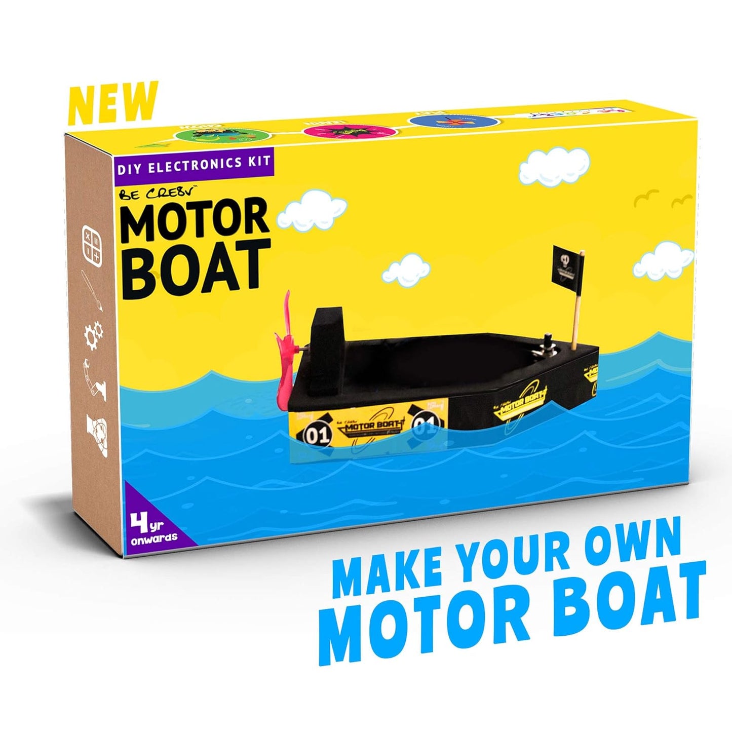 Motor Boat Educational DIY Kit for Kids (STEM Based)