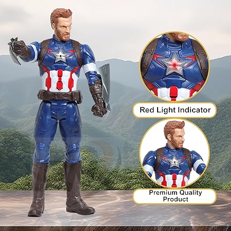 Avengers Action Figures with Light-Up Chest β Premium Hero Toys with Sound & LED Effect