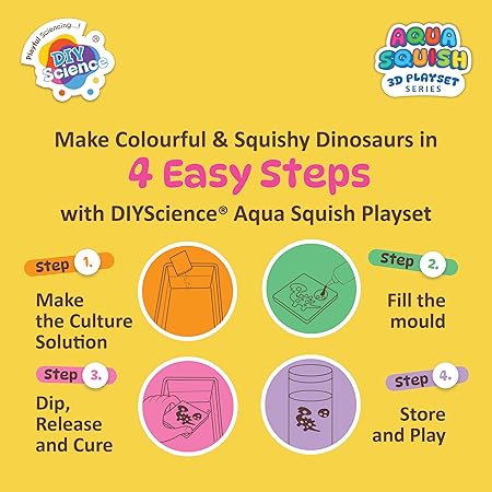DIY – Make Your Own Colorful & Squishy Sea Creatures, Dinosaurs, Unicorns & More | 3D Moulding Science Activity for Kids (Ages 6-14)