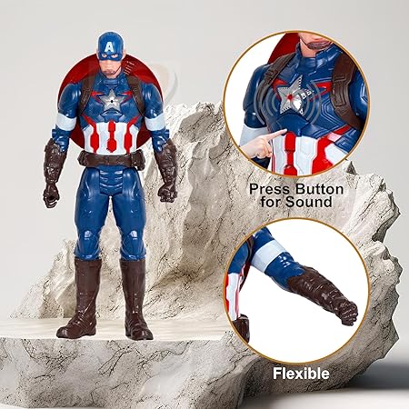 Avengers Action Figures with Light-Up Chest β Premium Hero Toys with Sound & LED Effect
