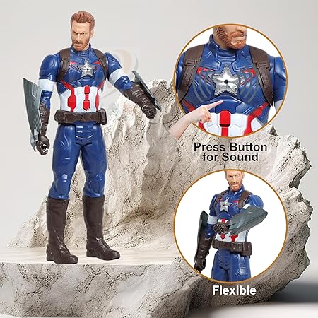 Avengers Action Figures with Light-Up Chest β Premium Hero Toys with Sound & LED Effect