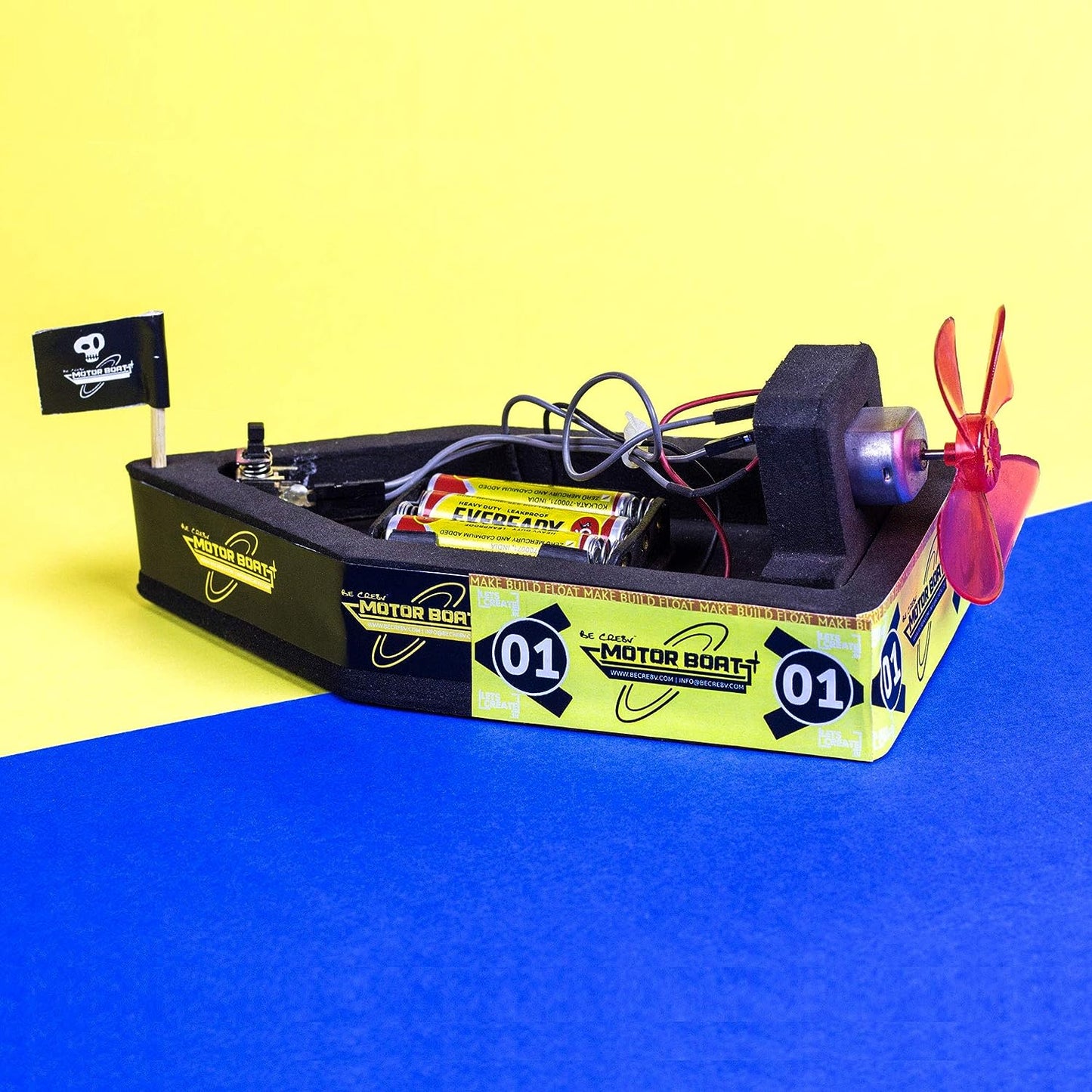 Motor Boat Educational DIY Kit for Kids (STEM Based)