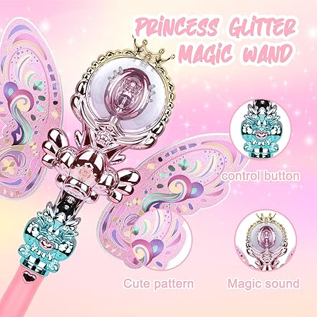 Rotating LED Light-Up Fairy Wand