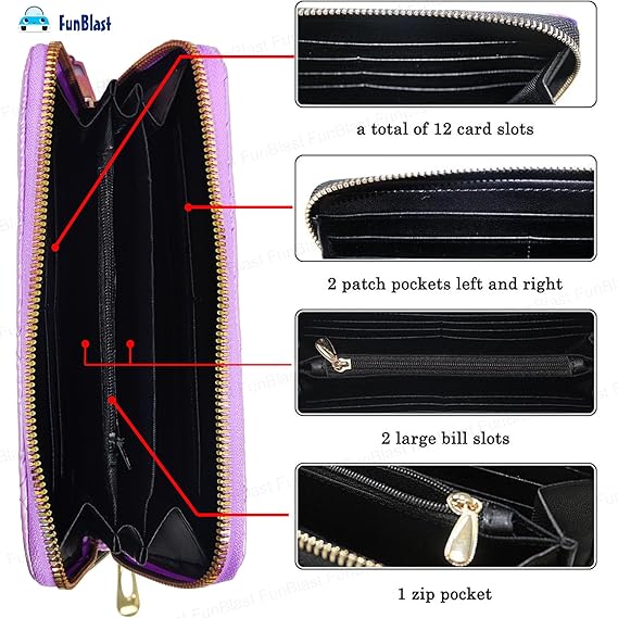 Unicorn Wallet for Girls & Women – Lightweight Zipper Hand Purse |