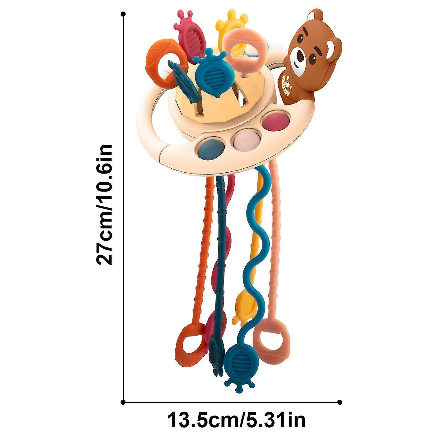 Silicone Pull String Activity Toy, Sensory Toys For Toddlers