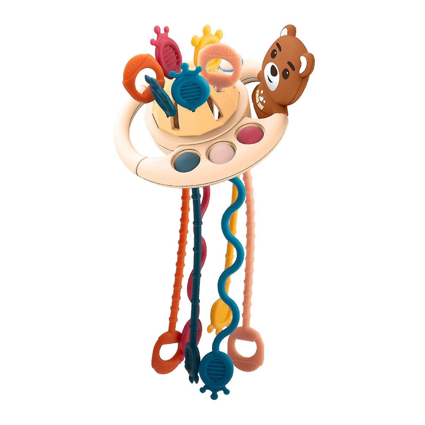 Silicone Pull String Activity Toy, Sensory Toys For Toddlers
