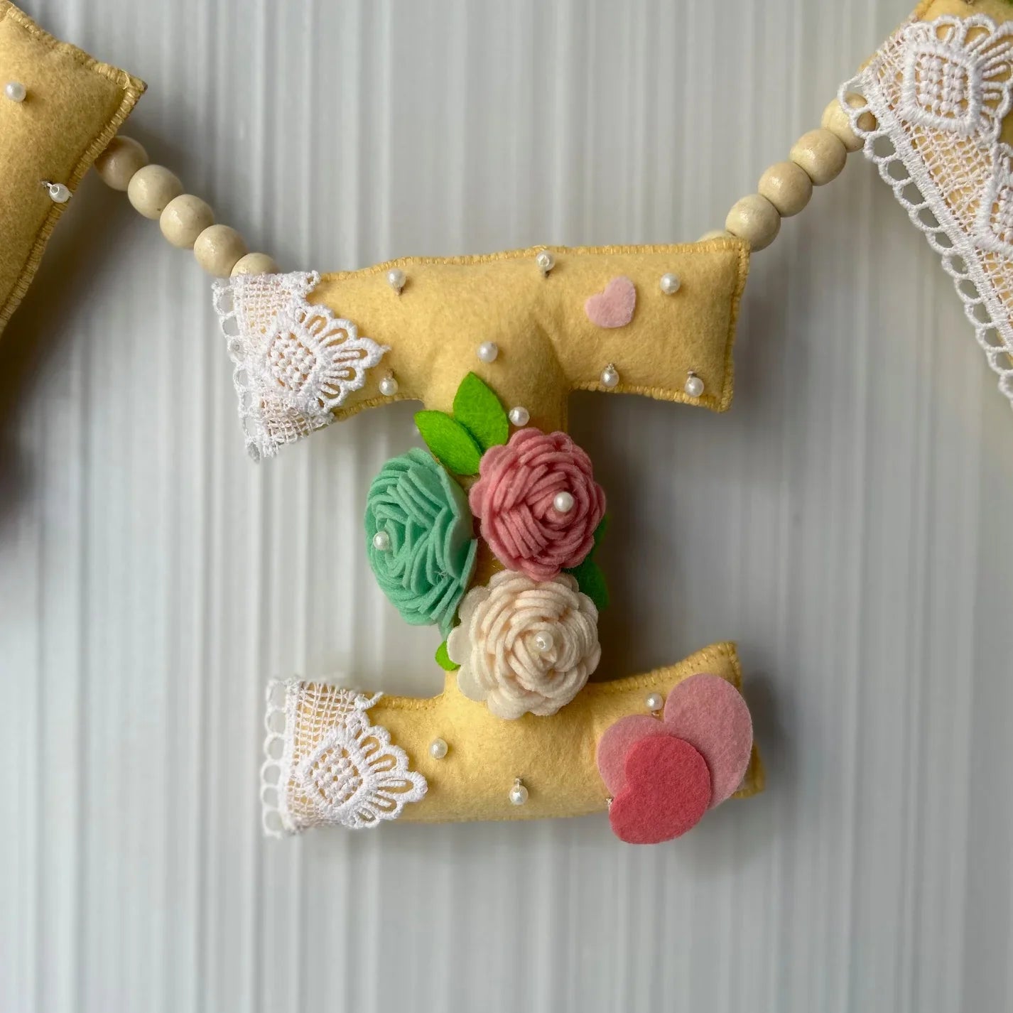 Customized Name Bunting/Garland with Amarelo Floral