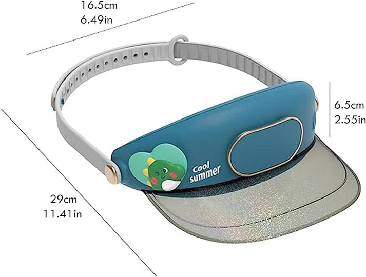 🧢 Cooling Fan Hat with Visor | USB Rechargeable | Sun Protection | 3-Speed Bladeless Fan