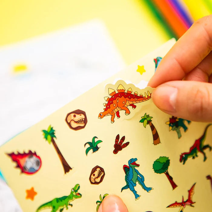 Activity Tin for Kids – 50+ Stickers, 10 Markers, Colouring Books & Pencils – Travel-Friendly Art & Craft Set for Ages 3+