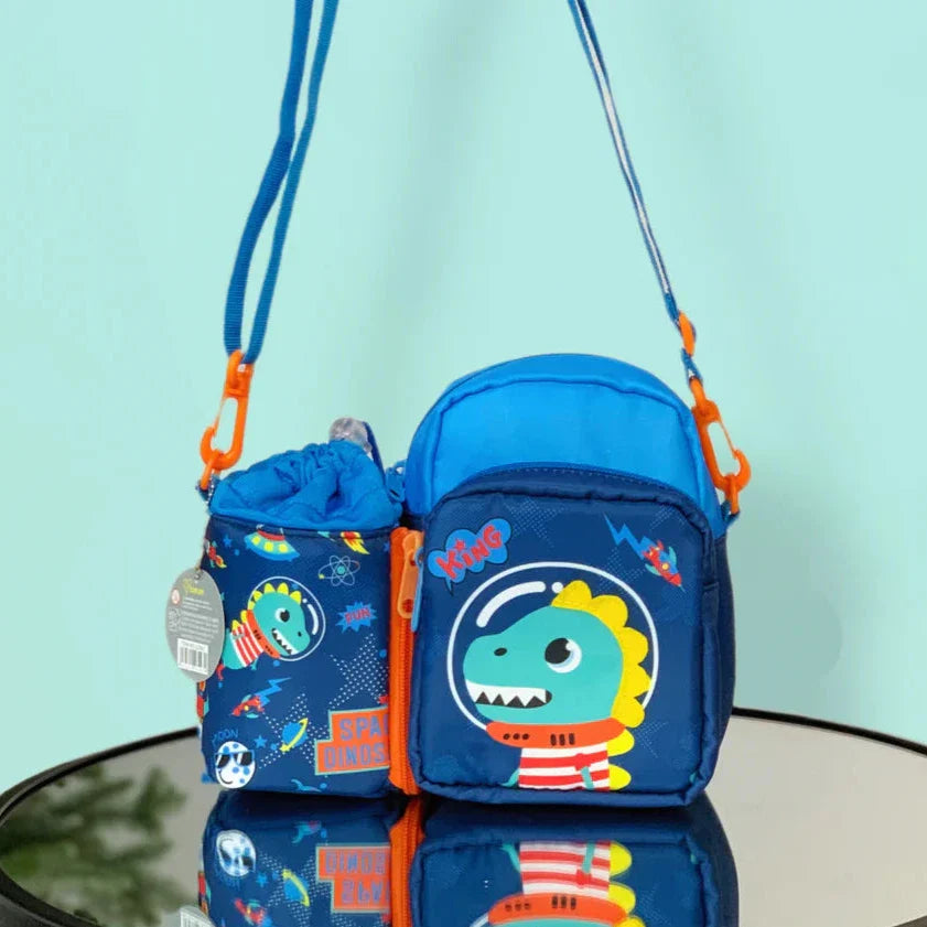 2 in 1 Sling Lunch Bags with Detachable Bottle Space