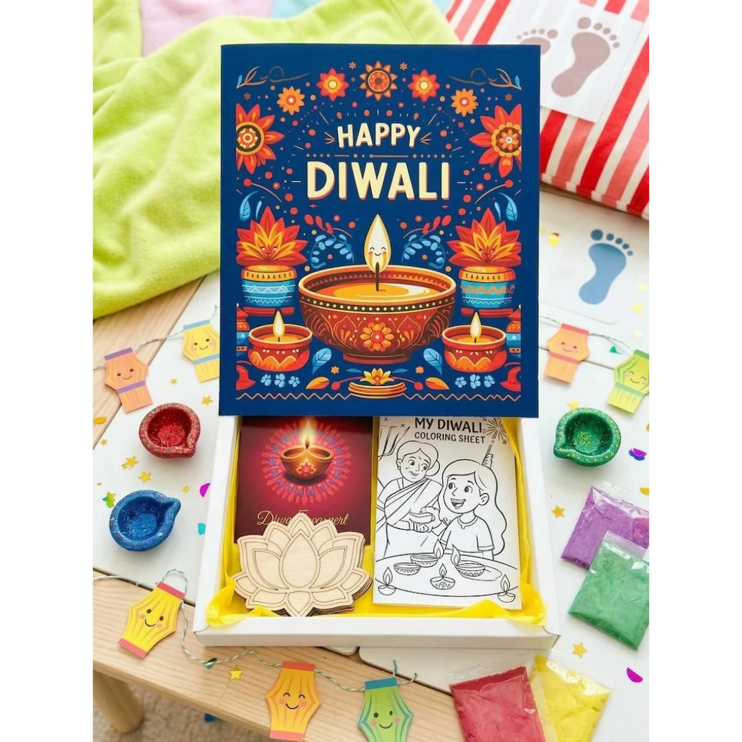 DIY Diwali Kids Activity Box | Mandala Painting Craft Kit | Festival Hamper | Gift Set